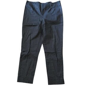 Ellen Tracy “Betty” slim ankle polka dot pants
